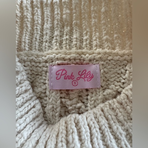 Pink Lily Sweater Knitted Vest Size Small - Picture 5 of 5